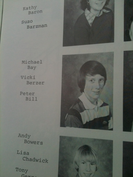 Michael Bay yearbook pic